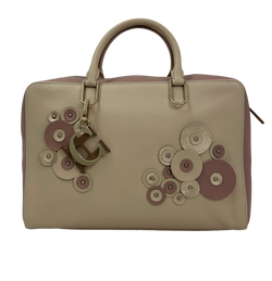 Bolso apliques circulares,Piel,Rosa,Strap,3*